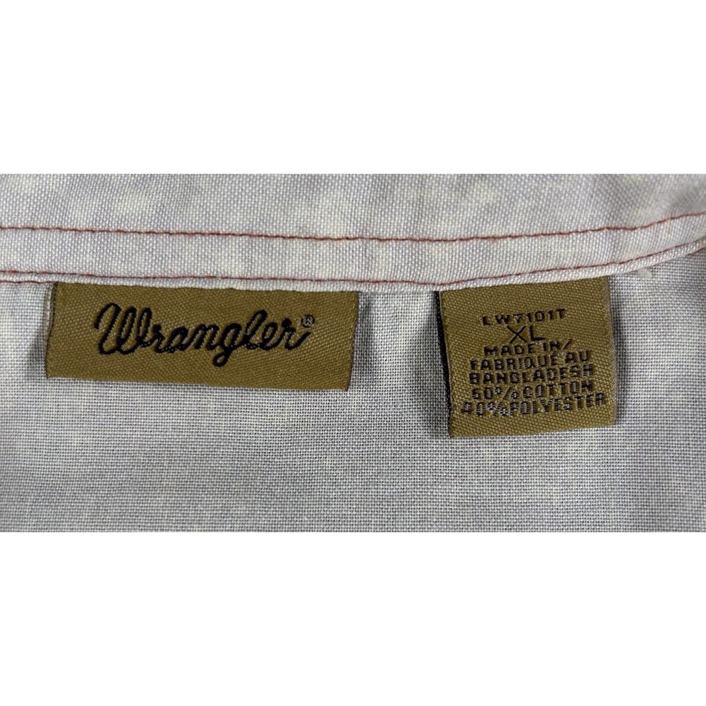 VTG Wrangler Women's Acid Wash Western Long Sleeve Button Down Shirt XL - Picture 4 of 8